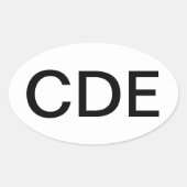 Gecertificeerde Diabetes Educator Ovale Sticker (Voorkant)