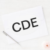 Gecertificeerde Diabetes Educator Ovale Sticker (Envelop)