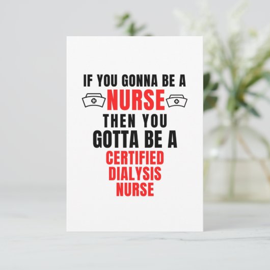 GECERTIFICEERDE DIALYSEVERBRANDING BEDANKKAART (Staand voorkant)