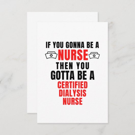 GECERTIFICEERDE DIALYSEVERBRANDING BEDANKKAART (Voorkant / Achterkant)