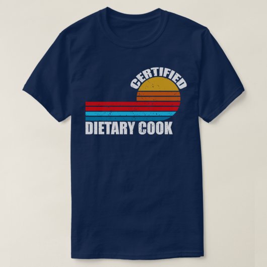 Gecertificeerde dieetkok retro functie t-shirt (Design voorkant)