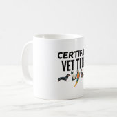 Gecertificeerde dierenarts koffiemok (Voorkant links)