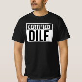 Gecertificeerde DILF Funny New Pap Fathers Day T-shirt (Voorkant)