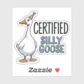 Gecertificeerde Domme Gans Vinyl Sticker (Vel)