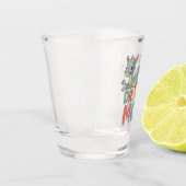 Gecertificeerde drakenmoeder kleurrijk ontwerp shot glas (Links)