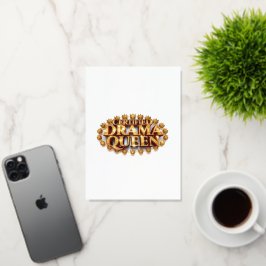 Gecertificeerde Dramakoningin Folie Wenskaart