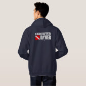Gecertificeerde duiker 2 kleding hoodie (Achterkant volledig)