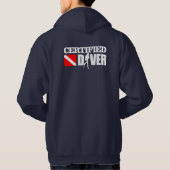 Gecertificeerde duiker 2 kleding hoodie (Achterkant)