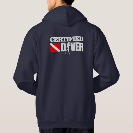 Gecertificeerde duiker 2 kleding hoodie (Achterkant)