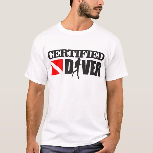 Gecertificeerde duiker 2 kleding t-shirt (Voorkant)