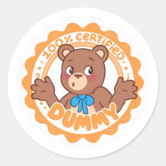 Gecertificeerde Dummy-Sticker Ronde Sticker