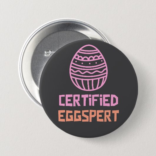 Gecertificeerde Eggspert Easter Button (Voorkant /achterkant)