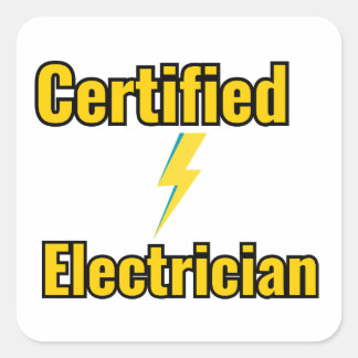 Gecertificeerde elektricien bliksemschicht sticker