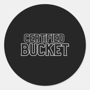 Gecertificeerde emmer ronde sticker