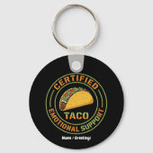 Gecertificeerde Emotionele Ondersteuning Taco Grap Sleutelhanger (Voorkant)