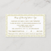 Gecertificeerde Esthetician White Gold Woman Afspr Afsprakenkaartje (Achterkant)