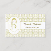 Gecertificeerde Esthetician White Gold Woman Afspr Afsprakenkaartje (Voorkant)