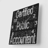 Gecertificeerde externe accountant vierkante klok (Hoek)