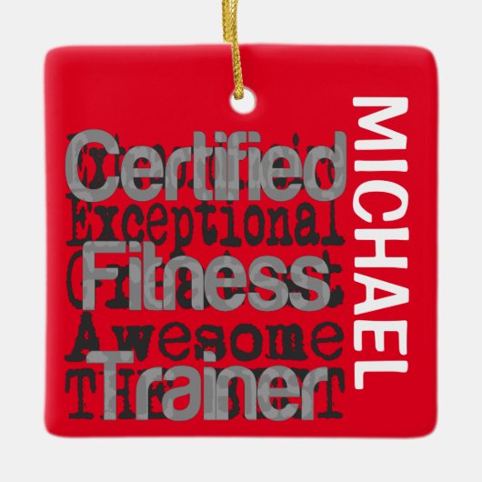 Gecertificeerde fitnesscurator, Extraordinaire CUS Keramisch Ornament (Voorkant)