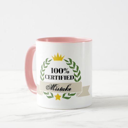  gecertificeerde fout retro banner mok (Voorkant links)