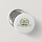  gecertificeerde fout retro banner ronde button 3,2 cm (Voorkant /achterkant)