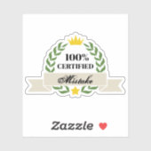  gecertificeerde fout retro banner sticker (Vel)