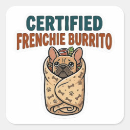 Gecertificeerde Franse Bulldog Burrito Sticker