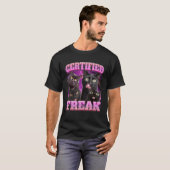 Gecertificeerde Freak Black Cat Funny Meme Pet Cat T-shirt (Voorkant volledig)