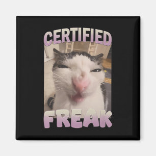 Gecertificeerde Freak Cat Meme Aanstootgevende Mem Magneet
