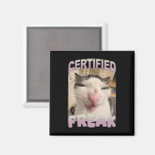 Gecertificeerde Freak Cat Meme Funny Pet Humor Magneet (Voorkant / Achterkant)