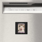 Gecertificeerde Freak Cat Meme Funny Pet Humor Magneet (Insitu (Vaatwasser))