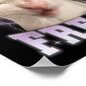 Gecertificeerde freak eet cement vervloekte kat gr poster (Hoek)