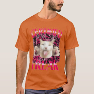 GECERTIFICEERDE FREAK Grappige kattenmeme x 3 raar T-shirt
