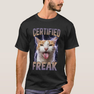 Gecertificeerde Freak Kat Grappige Vervloekte Meme T-shirt