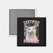 Gecertificeerde Freak Schattigee Cat Meme Lovers F Magneet (Voorkant / Achterkant)