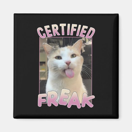 Gecertificeerde Freak Schattigee Cat Meme Lovers F Magneet (Voorkant)