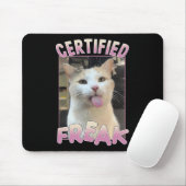 Gecertificeerde Freak Schattigee Cat Meme Lovers F Muismat (Met muis)