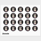 Gecertificeerde Freak Schattigee Cat Meme Lovers F Ronde Sticker (Vel)