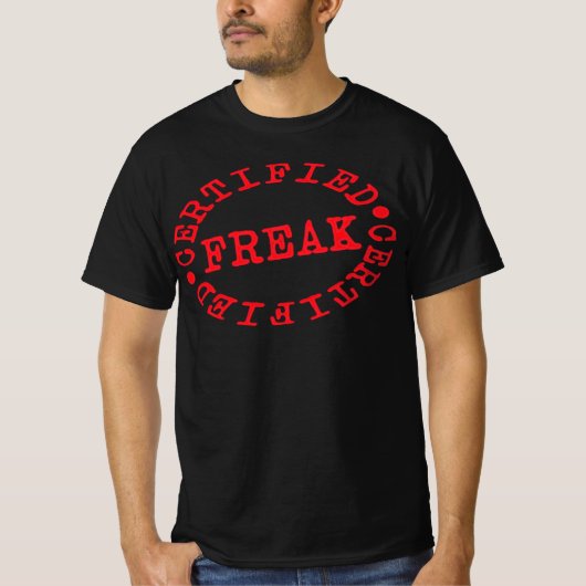 Gecertificeerde freakstempel t-shirt (Voorkant)