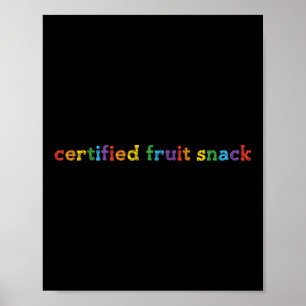 Gecertificeerde Fruit Snack Lgbtq+ Gay Pride Maand Poster