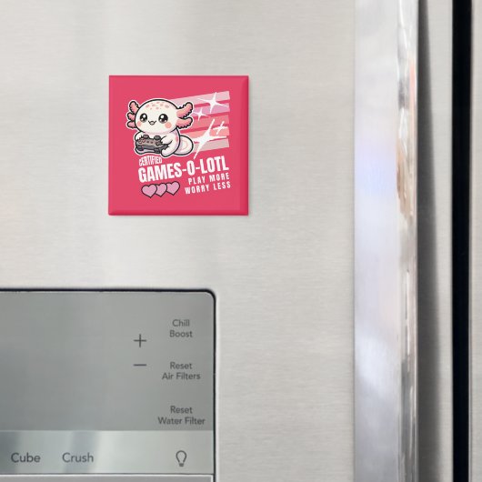 Gecertificeerde Games-o-Lotl Schattigee Axolotl Ga Magneet (Insitu (Koelkast))