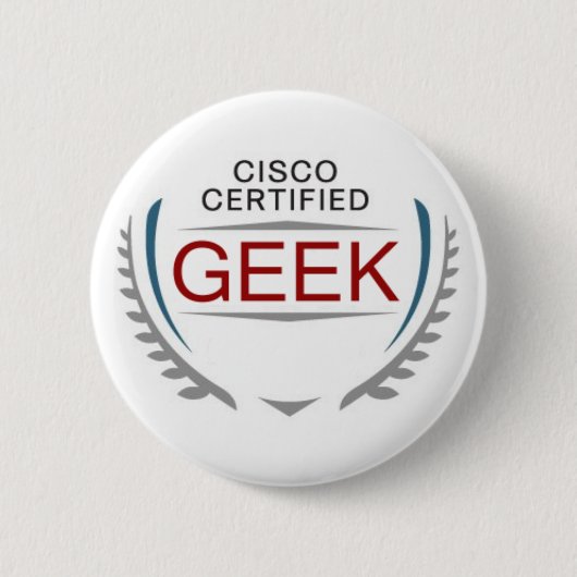 GECERTIFICEERDE GEEK RONDE BUTTON 5,7 CM (Voorkant)