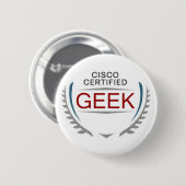 GECERTIFICEERDE GEEK RONDE BUTTON 5,7 CM (Voorkant /achterkant)