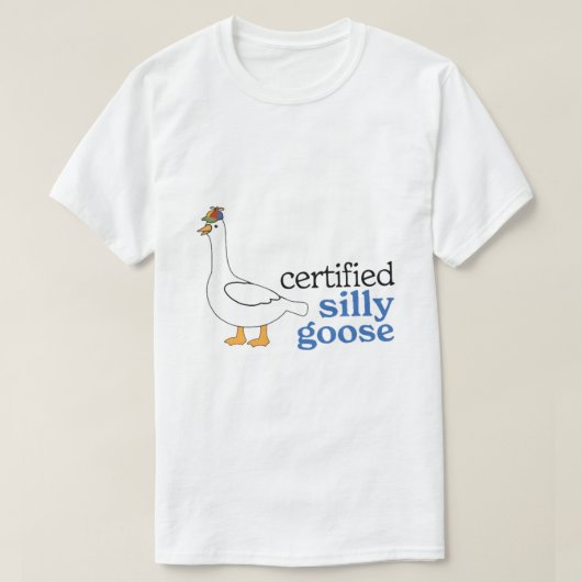 Gecertificeerde Gekke gans met Schattig propeller  T-shirt (Design voorkant)