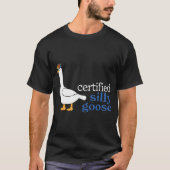Gecertificeerde Gekke gans met Schattig propeller  T-shirt (Voorkant)