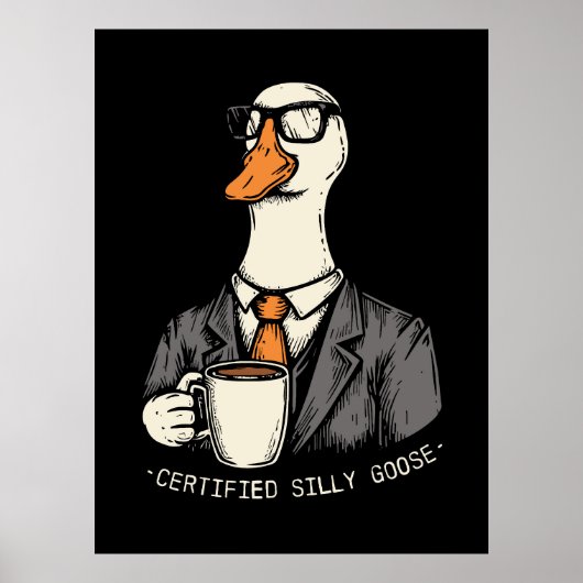 Gecertificeerde gekke gans poster (Voorkant)