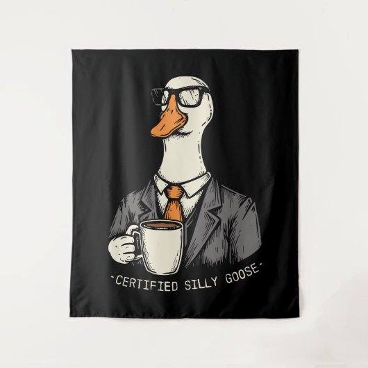 Gecertificeerde gekke gans wandkleed (Voorkant)