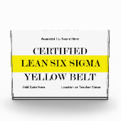 Gecertificeerde gele gordel Acryl Fotoblokken (Voorkant)