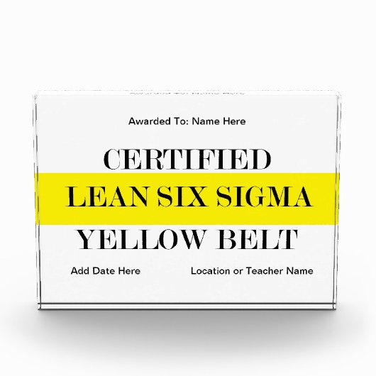 Gecertificeerde gele gordel Acryl Fotoblokken (Voorkant)