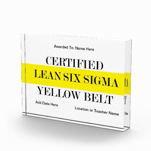 Gecertificeerde gele gordel Acryl Fotoblokken (Rechts)